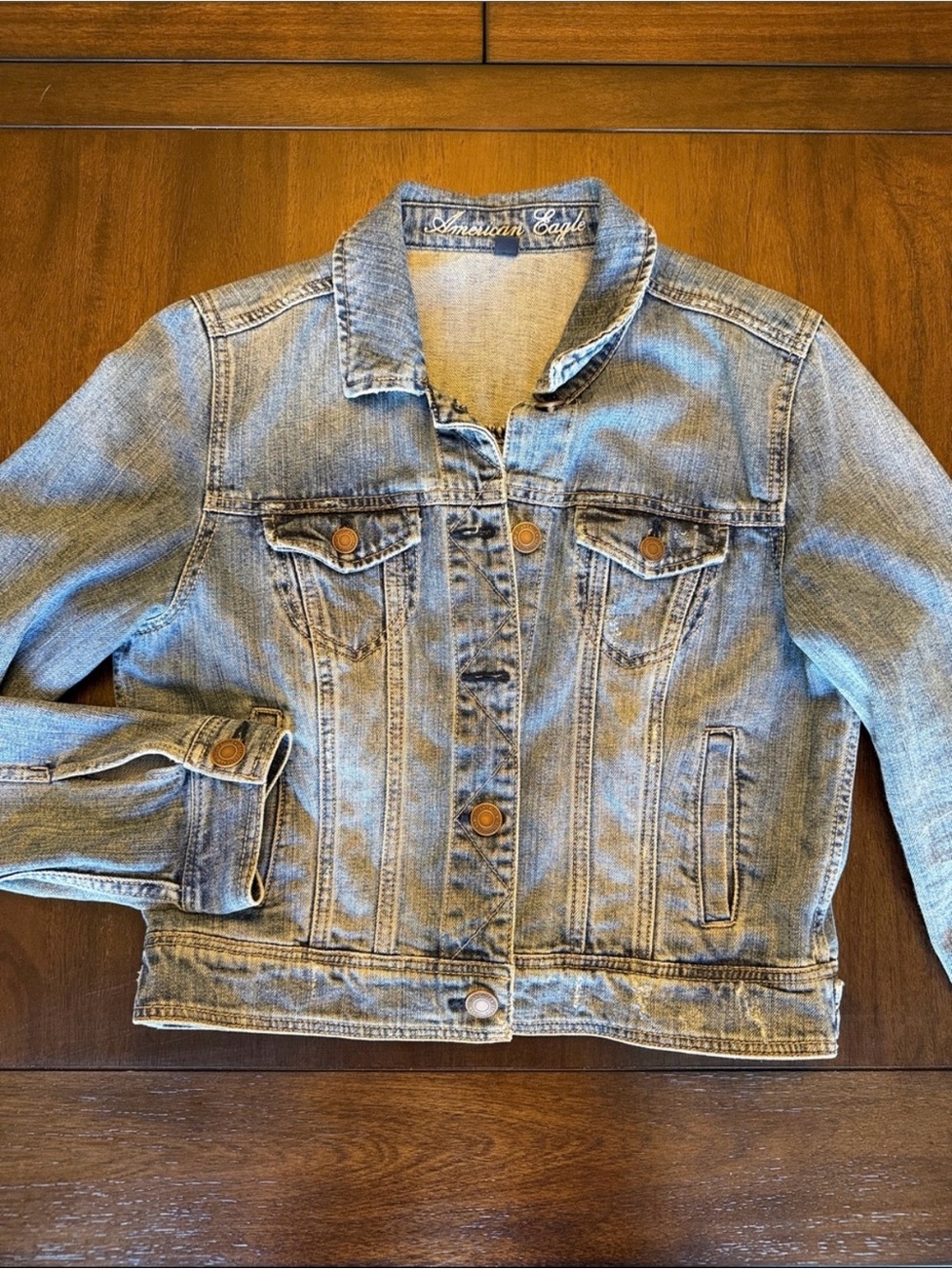 American Eagle Outfitters Light Blue Denim Jacket
